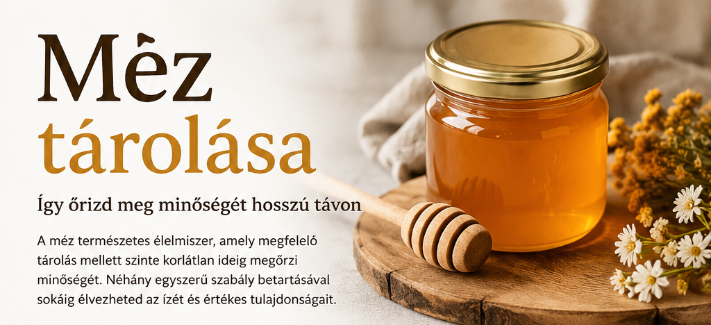 méz tárolása
